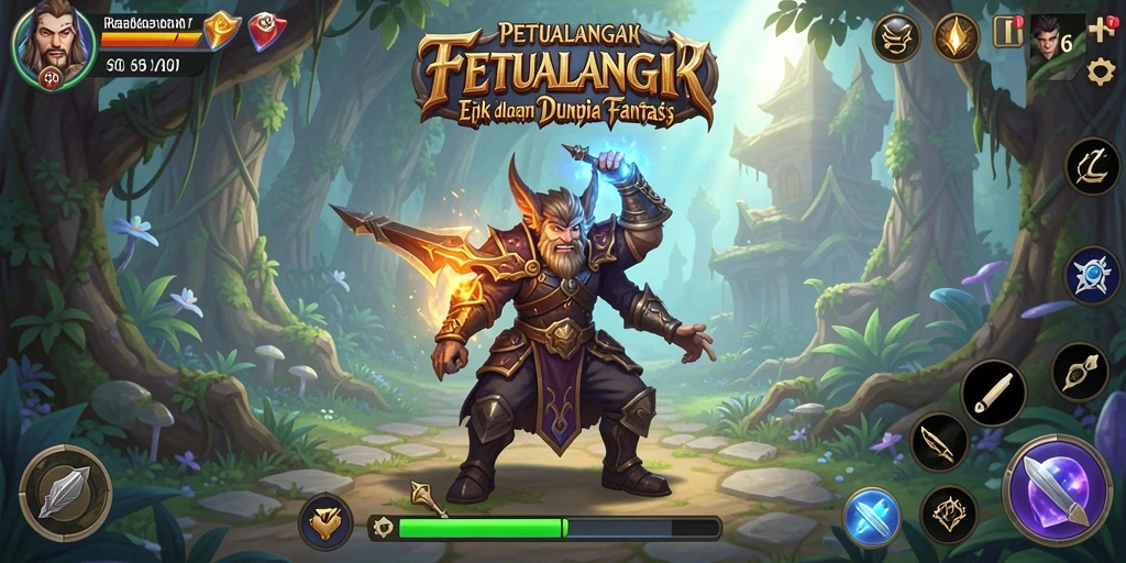 Gameplay RPG epik di dunia fantasi yang menakjubkan.