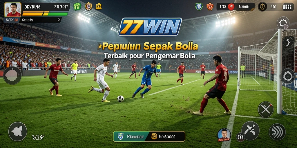 Tampilan permainan 77WIN yang menegangkan dalam aksi sepak bola.