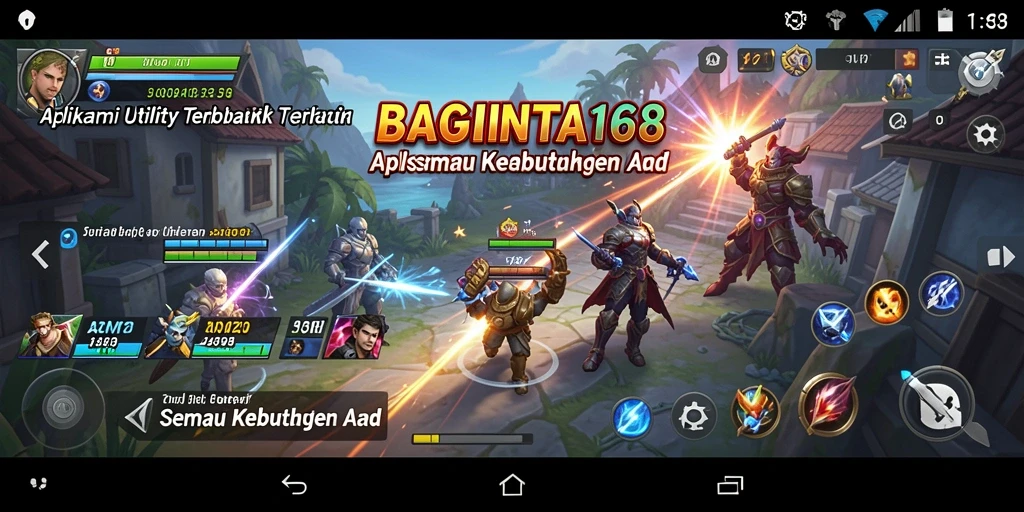 Screenshot utama BAGINTA168 menampilkan antarmuka aplikasi Utility.
