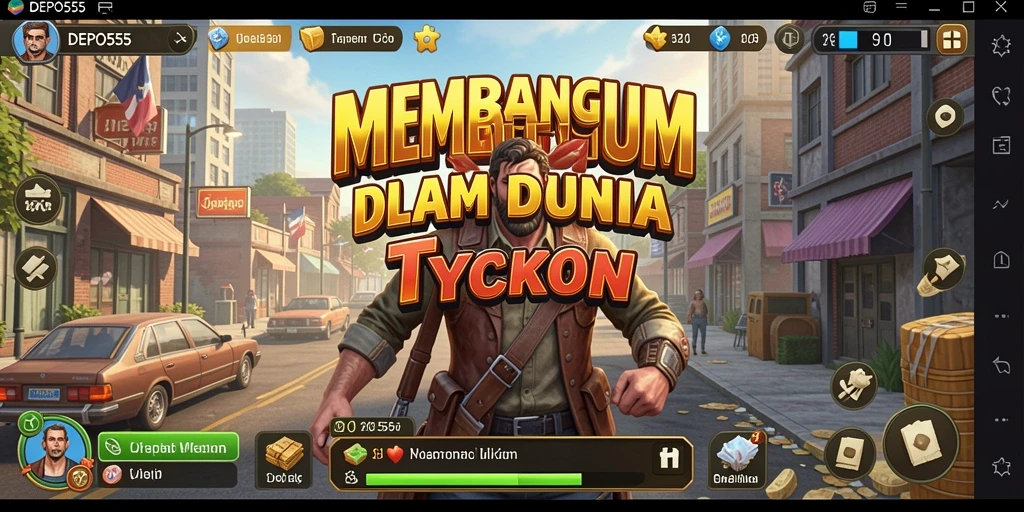 Screenshot utama <strong>DEPO555</strong> menampilkan aksi gameplay Tycoon yang mendebarkan.