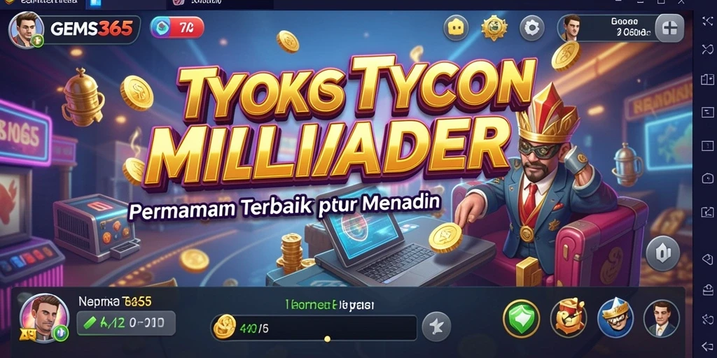 Tampilan gameplay GEMS365 menunjukkan berbagai aktivitas manajerial yang menarik.
