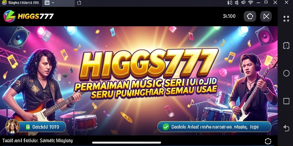 Tampilan gameplay HIGGS777 yang menggembirakan dan penuh warna.