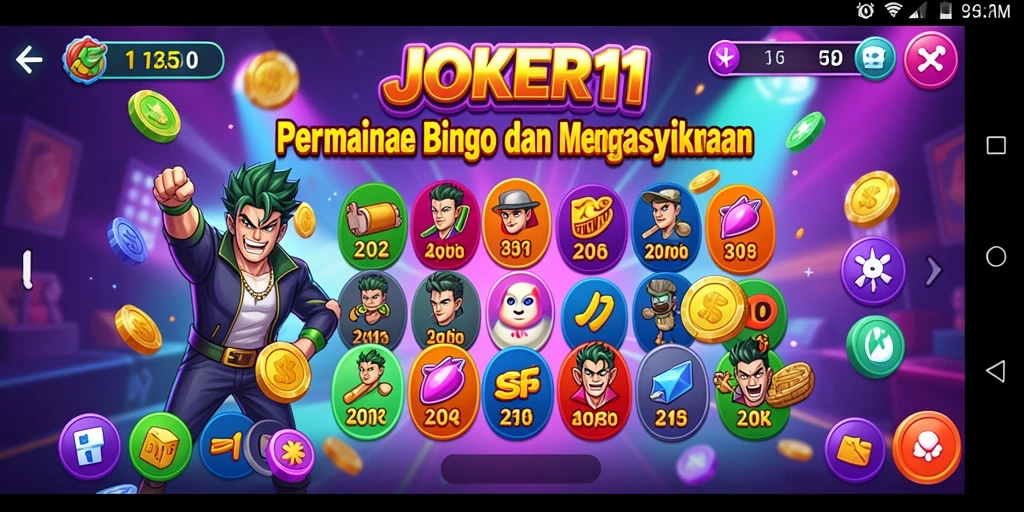 Tampilan utama JOKER11 menampilkan keseruan permainan Bingo yang menantang.