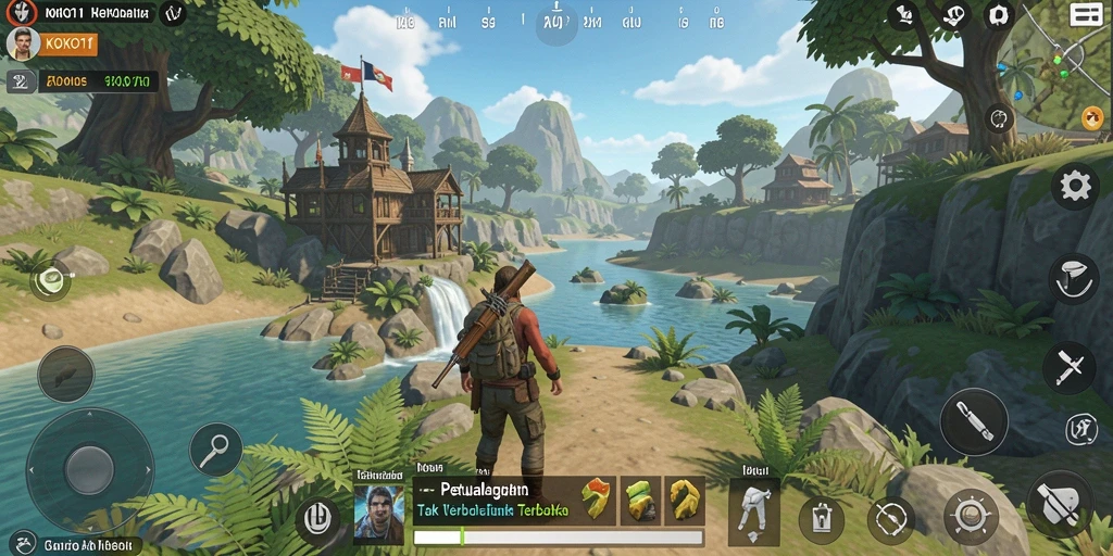 Tampilan gameplay KOKO11 yang menawan dengan dunia terbuka yang luas.