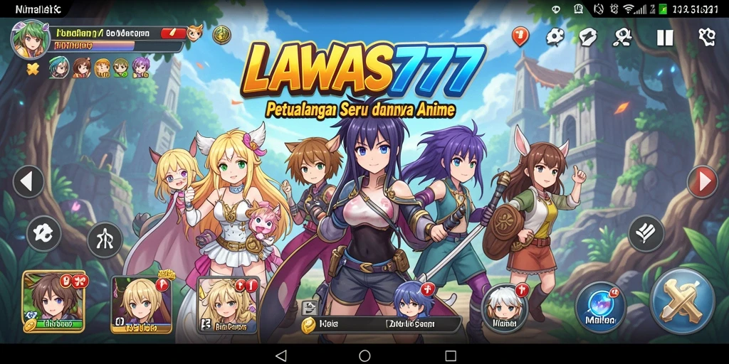 Menampilkan aksi seru karakter anime dalam LAWAS777.