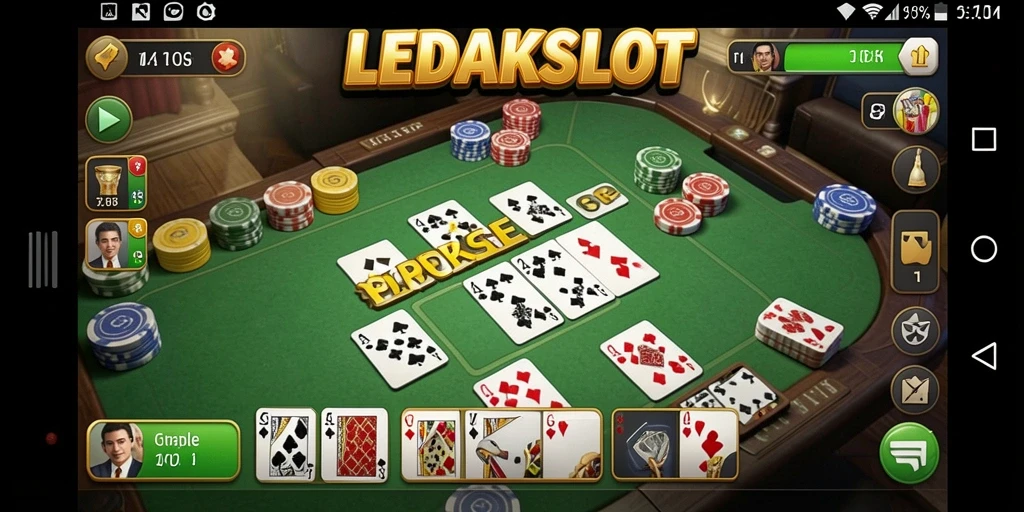 Tampilan gameplay seru dari LEDAKSLOT dalam permainan Gaple.