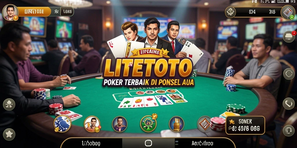 Tampilan gameplay menarik dari permainan Poker di LITETOTO.