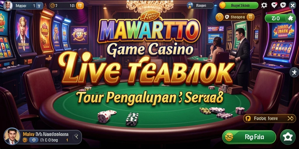 Tampilan gameplay MAWARTOTO yang mengesankan dengan dealer langsung di permainan Live Casino.