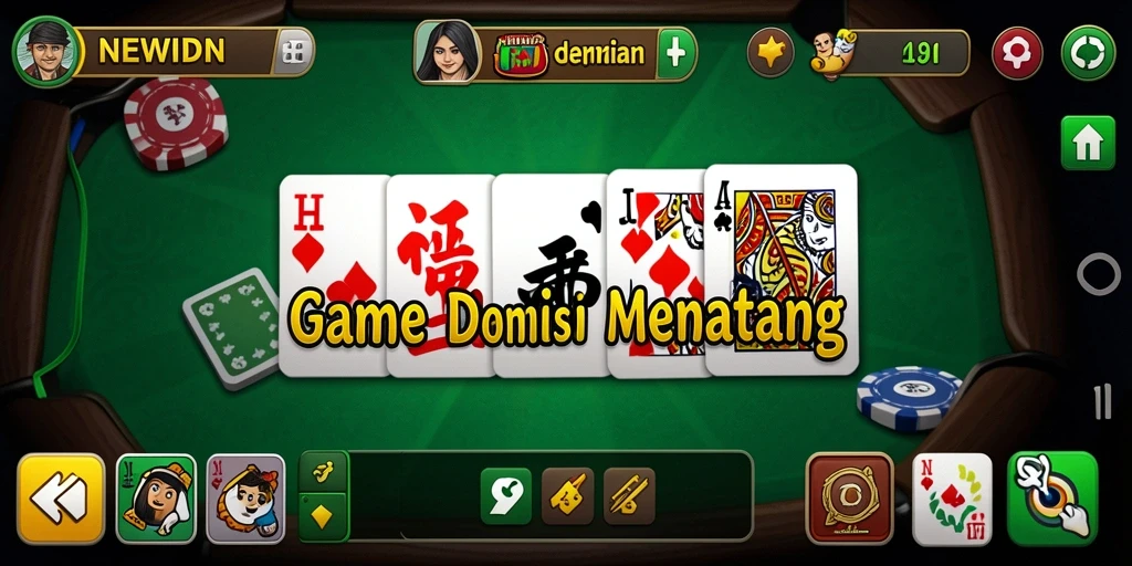 Screenshot gameplay NEWIDN menampilkan aksi seru permainan Domino.