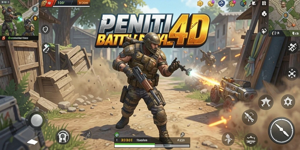 Tangkapan layar menunjukkan aksi seru gameplay Battle Royale.