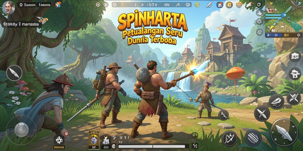 Tampilan gameplay yang mendebarkan dalam dunia terbuka.