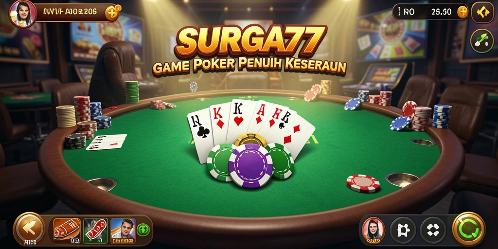 Gameplay seru Poker di SURGA77 yang penuh strategi.