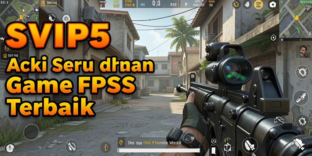 Gameplay seru dan mendebarkan dalam SVIP5 FPS.
