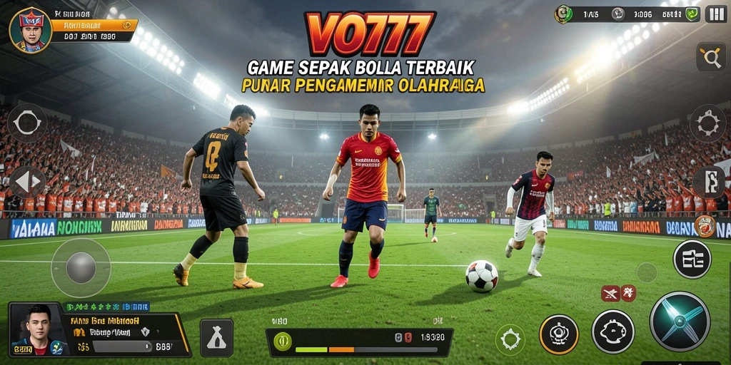 Tampilan gameplay mendebarkan dalam permainan sepak bola VO777.