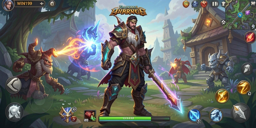 Tampilan screenshot gameplay ARPG yang menegangkan dan penuh aksi.